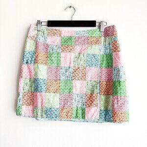 Vineyard Vines Pastel Patchwork Mini Skirt 10